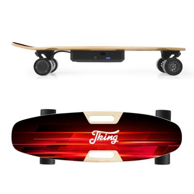 China wholesale 25km/h max speed 25km/h double skateboard maple canadia youth longboard USA youth 38 inch motor price for sale