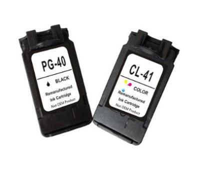 China COMPATIBLE remanufactured ink cartridge PG-40 CL41 for canon inkjet cartridge for sale