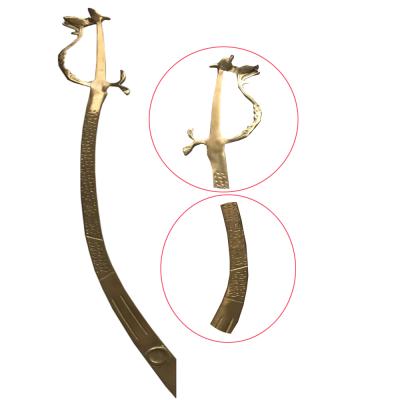 China China Sell Copper Alloy Metallization Golden Color Belly Dance Prop Sword Crafts for sale