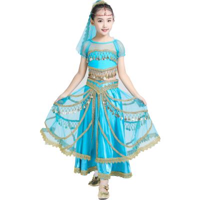 China Sets Newest Resplendent Kids Indian Bollywood Dance Costume Sari Set for sale