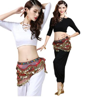 China New Comfortable Wholesale Modal Wide Leg Pants Yoga Dance Sports Training Lesson Set for sale