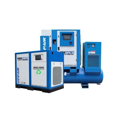 China P.M. VSD high efficiency lubricated industrial electric rotary screw air compressor for sandblasting 11kw 22kw 37kw 55kw 75kw air cooling for sale