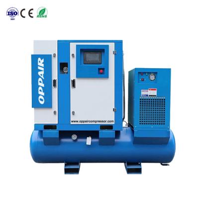 China Top quality lubricated 75kw 100hp 13bar all in one screw air compressors 220v screw air compressor with dryer for sale