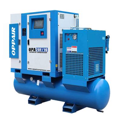 China P.M. VSD 4 in 1 Lubricated Compressor Integrated Combined Portable Screw Air Compressor with Air Dryer, 16 Bar Screw Air Compressor for sale