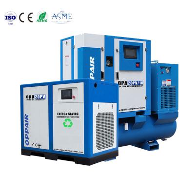 China OPPAIR Lubricated Hot Selling in Peru High Efficiency and Energy Saving Screw Air Compressor with High Performance for sale