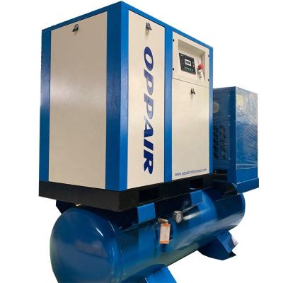 China OPA-15PV/16 lubricated American technology 11KW 15HP 16bar integrated high pressure 4-IN-1 screw air compressor for textile machine for sale