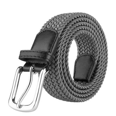 China Factory Wholesale Elastic Braided Stretch Belt +Pin Loop Elastic Woven Belt for sale