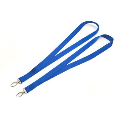 China Blue polyester 2.0*90 cm lanyard with metal hook for sale