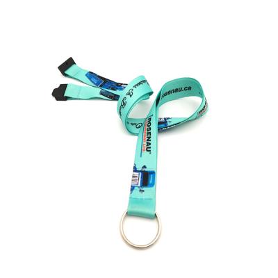 China Polyester 2.0 cm flat lanyard with safety breakaway for sale