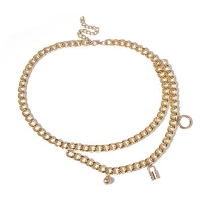 China FASHIONABLE Hot Selling Women Gold Plated Elegant Body Chain Gold Jewelry Belt for sale