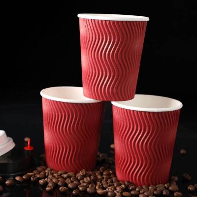 China Disposable Hot Disposable Coffee Paper Cup Wall Gold Foil Double Stamping Custom Logo Craft All 8oz 12oz Gsm Style Time Packaging for sale