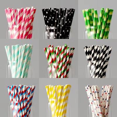 China Disposable Eco Friendly Disposable Drinking Paper Straws Individually Wrapped Packaging for sale