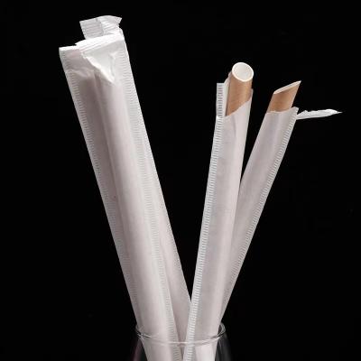 China Disposable Plastic Straw Biodegradable Straw Paper Packaging Eco Hot Selling for sale