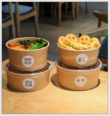 China Disposable 22oz Paper Bowl Packaging Disposable Paper Bowl With Lids Customization Food Box Packaging for sale