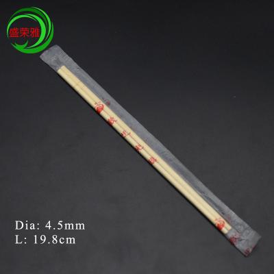 China Bulk High Quality Bamboo Disposable Bag 4.5mm*19.8cm Factory Supply Disposable Chopstick PV Bag for sale