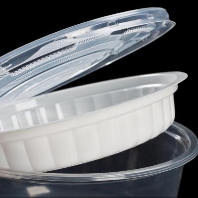 China Disposable Two Diapers Round Bowl Take Out Food Bowl for sale