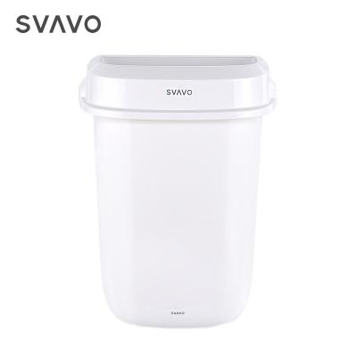 China Large Capacity 32L Sustainable Plastic Customized Logo Commercial Black Under Desk Office Modern Trash Can for sale