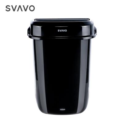 China Sustainable Sleek Design Rounded Edge Washroom Office Building Wall Mounted Public Trash Can for sale