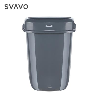 China New Viable Modern Design Rectangle Shape With Lid Gray Color Garbage Bin Trash Home Kitchen Can for sale