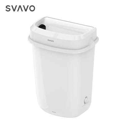 China Customized Viable Colors Gray Trash Bag Office Building Use Large Capacity Waste Bin Black White Trash Bin for sale