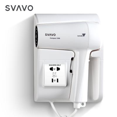 China 2021 SVAVO 1300W V-175 Ionic Wall Mounted Hair Dryer For Hotel Bathroom Use for sale