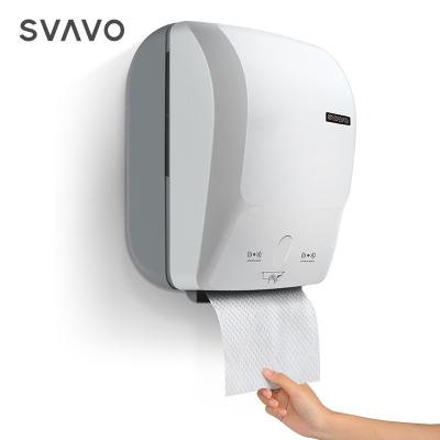 China Smart Hi-Tech Touchless Modern Wall Mounted Hand Free For Public Self Cut Toilet Paper Dispenser for sale