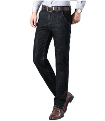 China QUICK DRY Mens Jeans Fit Straight Leg Business Casual Mid Waist Pants Mens Wear for sale