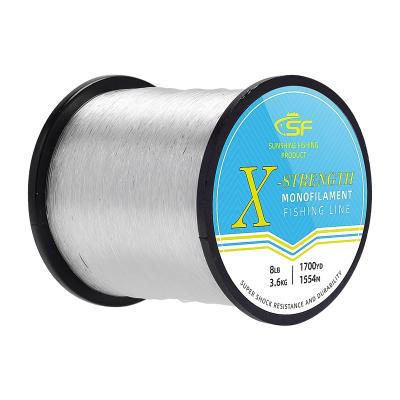 China Line High Impact Monofilament Fishing Line The Leader Strong Mono Nylon Material Line Clear 12LB Premium Spool Sink for sale