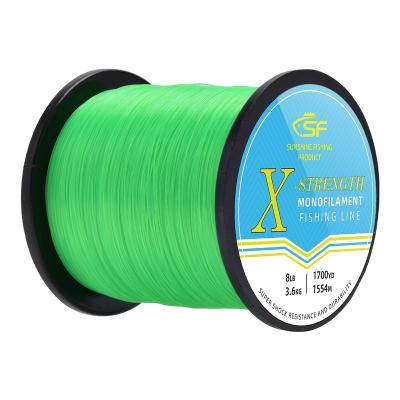 China Line Monofilament Fishing Line Premium Reel Sink Line Strong Mono Nylon Material High-Vis Green 8 10 12 15 20 25 30 40 50 60LB for sale