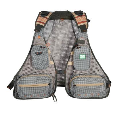 China Fly Fishing Outdoor Waterproof Vest With Pocket Multi Fishing Jacket Gray FV0301A for sale