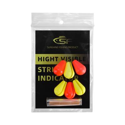 China EVA Fly Fishing Teardrop Strike Indicators With Tooth Pick Bobber (3 Yellow 3Red) M 6pcs/ Float Pack for sale