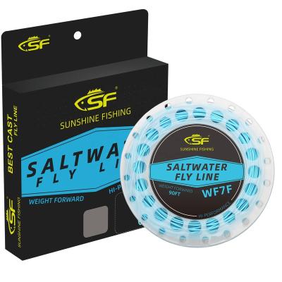 China Saltwater Fly Light Blue 90FT WF 10F Light Welded Loop Line Float Marker for sale