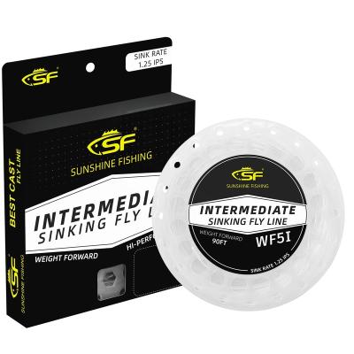 China Wholesale Intermediate Weight Fly Fishing Sink Line Forward Fly Fishing Line 5wt 6wt 7wt 8wt 90FT for sale