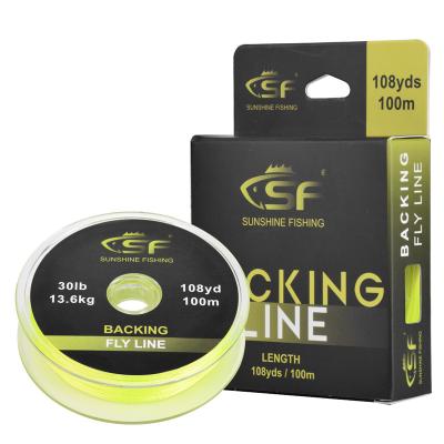 China Polyester Braided Fly Fishing Sustaining Line Trout Sustaining Line Multi Colors 20LB/30LB 100m/108yds for sale