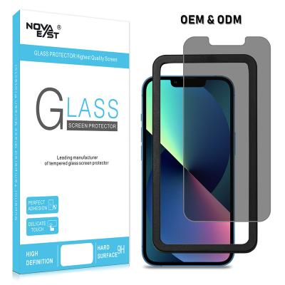 China 2.5D cell phone privacy protector for iPhone 13 pro mini tempered glass screen protector 13 pro 9H max hardness OEM factory price for sale