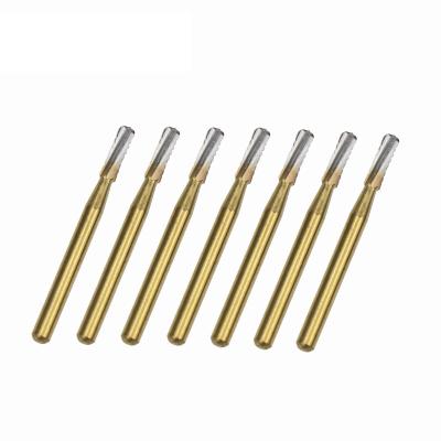 China FG 1958 Dental Regional Cut Crown Metal Cutting Carbide Burs With Gold Plating for sale