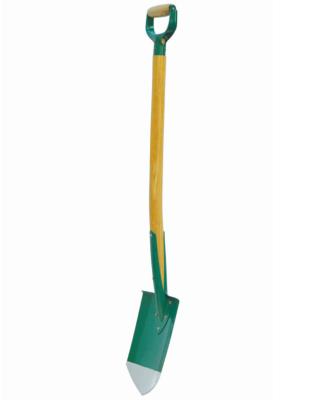 China Farming Shovel Short Wooden Handle Round Point Shovel Truper Type for sale