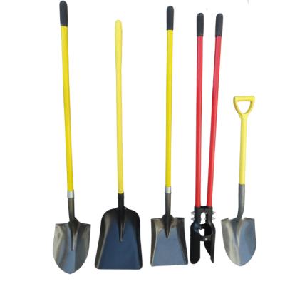 China Agriculture shovel durable steel shovel with handle for digging and digging for sale