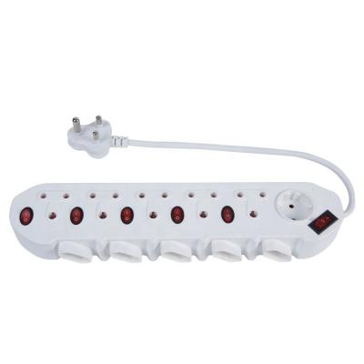 China Convenient Safety South Africa Socket 11 Ways Extension Socket Power Strip With CE ASTA With Surge Protection for sale