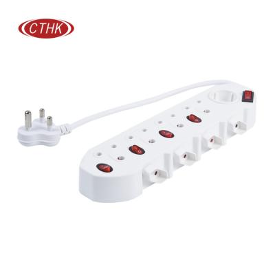 China Easy Installation South Africa 9 Way Outlet / Extension Board / Strip / Power Outlets With Individual Switch for sale