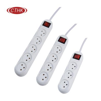 China New Easy Installation Wall Mounted Power Strip 5 Gang Extension Socket, Israel Power Socket With Surge Protection for sale