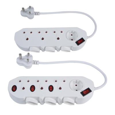 China Easy Installation Multifunction South Africa Extension Socket 7 in1 Power Strip With Individual Switch for sale