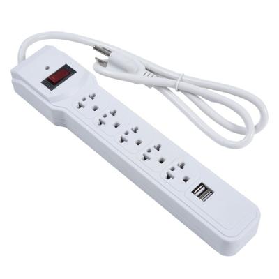 China Easy Installation Multifunction Wall Power Strip 1200W With Switch 3 Button Outlet 5 Outlet Extension Power Socket Durable CE Accepted for sale