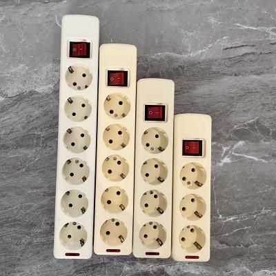 China Easy Installation French Extension Socket 250V 16A 5 Strip Kid Protected Round Pin Power Lead POWER STRIP for sale