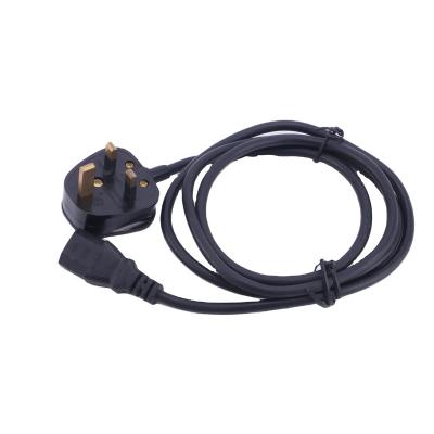 China UK COMPUTER Factory OEM Power Cord H05VV-F 3G*0.75mm2 Standard AC Cable C13 For Cable for sale