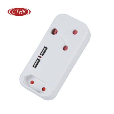 China Small South Africa EU Plug Conversion Residential/General Purpose Adapter Plug To Socket Power Conversion Plug for sale