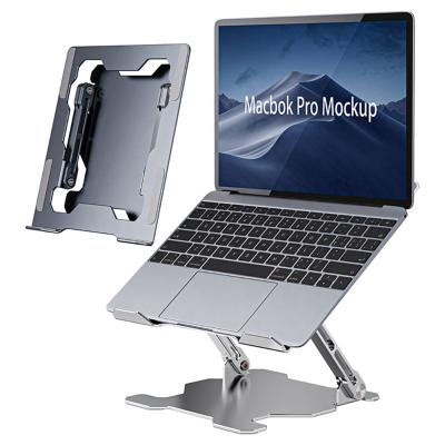 China High Quality Foldable Heat Dissipation Laptop Stand Flexible Adjustable Foldable Aluminum Waist Notebook Stand for sale