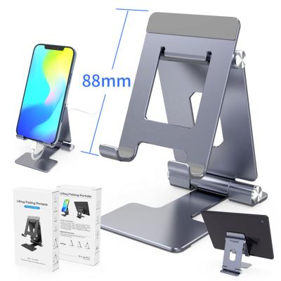 China Factory Price Aluminum Alloy Phone Foldable Tablet Stand Adjustable Angle And Height Stand for sale