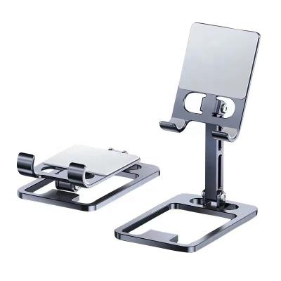 China Portable Adjustable Smooth Design Mobile Phone Tablet Stand Aluminum Alloy Folding Stand for sale