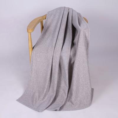 China Custom Gray Anti-pilling 50x60 Plain Fleece Blanket 50x60 Polyester Hot Sale For Winter for sale